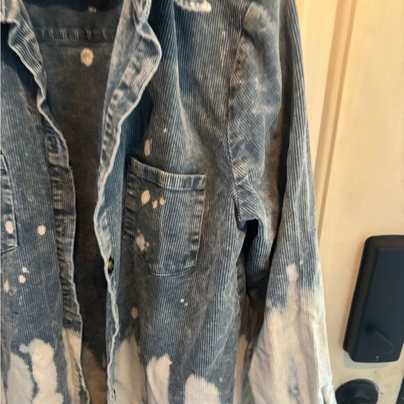 Anthropologie Peach Love California Blue Corduroy Jacket - Picture 4 of 5